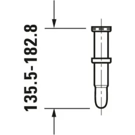 Duravit Waschtisch Röhrensiphon 1 1/4 Zoll mit verlängertem Ablaufrohr, chrom,