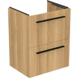 Ideal Standard i.life S Möbel-Waschtischunterschrank T5291NX 2 Auszüge, 50 x 37,5 x 63 cm, Eiche natur