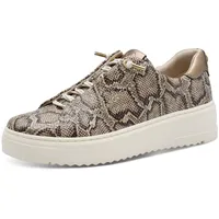 Marco Tozzi Damen Sneaker flach mit Wechselfußbett Freizeit, Mehrfarbig (Dune Structure), 38 EU
