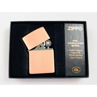 Zippo Feuerzeug Copper Lighter 48107, Benzinfeuerzeug, unbefüllt, gebürstet, Kupfer