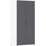 Rauch Wäscheschrank VOYAGER 93 x 194 x 53 cm Grau/Weiß