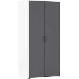 Rauch Wäscheschrank VOYAGER 93 x 194 x 53 cm Grau/Weiß
