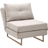 Schlafsessel Malic Beige Webstoff