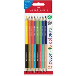 FABER-CASTELL Bicolor Buntstifte farbsortiert, 8 St.