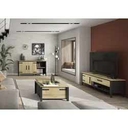 TV-Board GAMI "Cork", braun (goldeneiche), B:171cm H:55cm T:45cm, Spanplatte, Sideboards, 1 Tür und 1 Schublade