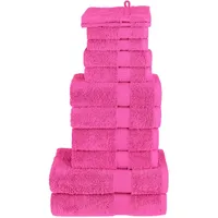 VidaXL 12-tlg. Premium-Handtuch-Set SOLUND Rosa 600 g/m2, OEKO-TEX zertifiziert
