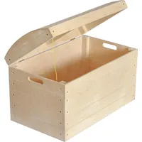 Creative Deco Große Holztruhe Holzkiste Truhenbank Piratentruhe | 56,5
