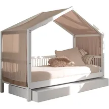 Home Affaire Hausbett Forrest 90 x 200 cm Buche massiv weiß lackiert