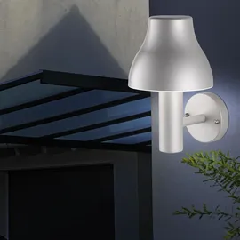 WOFI LED Außen Wand Strahler ALU Leuchte Garten Hof Balkon DOWN Lampe grau 4038.01.50.7000