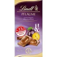 Lindt Schokolade Pflaume, Promotion | 100 g Tafel | Vollmilch-Schokolade mit fruchtigem Zwetschgenwasser | Schokoladentafel | Schokoladengeschenk