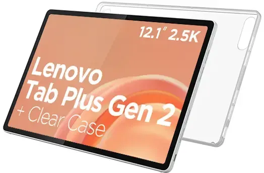 Lenovo Tab Plus Gen 2 8GB 256GB - Celestial White + Clear Case MediaTek Dimensity 7400 Prozessor 2,60 GHz , Android 16 oder höher, 256 GB UFS 3.1