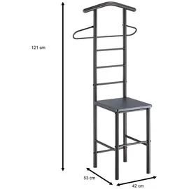CARO-Möbel Herrendiener JIVO grau