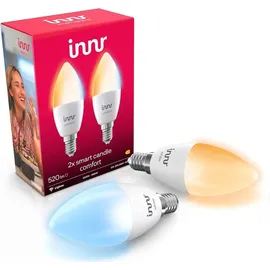 Innr Zigbee E14, funktioniert mit Philips Hue*, smart Lampe warmweiß bis kaltweiß 2-er Pack