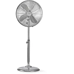 Nedis Standventilator - Durchmesser: 400 mm - 3-Geschwindigkeitsstufen - Oszillation - 50 W - Verstellbare Höhe - Nein - Chrom