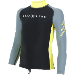 Aqualung Junior Rash - LS - Lime/Grey