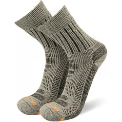 Alpaka Merino Wandersocken: GLACIAR extra starker Polsterung Bergsteigersocken grau 39/42