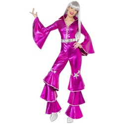 Smiffys Kostüm 70er Dancing Dream, Abba hallo, wenn das mal kein gewagtes 70er Outfit ist?! rosa L