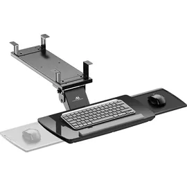 Maclean Brackets Tastaturablage Untertisch Höhenverstellbar Schwarz