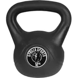 GORILLA SPORTS Kettlebell Einzeln/Set, mit/ohne Ablage, Kunststoff Kugelhantel, Schwunghantel schwarz
