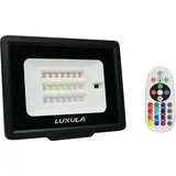 LUXULA RGB LED-Fluter, 30 W, IP65, mit Fernbedienung