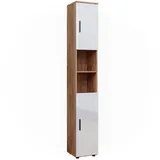 Vicco Badschrank Irma 30 x 192 cm mit Türen, und offenen Fächern
