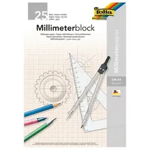 Folia Millimeterpapier A4 80 g/m2 25 Blatt