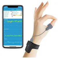 Pulsoximeter, Sauerstoffsättigung Messgerät Finger und Handgelenk mit Bluetooth und Vibration Alarm für Schnarchen, tragbarer Schlafmonitor mit kostenlosem APP&PC-Bericht