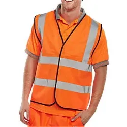 B Seen Hi-Vis Weste Hohe Sichtbarkeit 4XL Orange