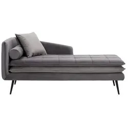 Relaxliege Emilia Grau Samt