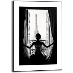 Bild mit Rahmen REINDERS "Paris Balcony", schwarz, B:50cm H:70cm T:1,6cm, MDF, Bilder