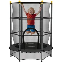 Homcom Kindertrampolin Ø140 cm inkl. Sicherheitsnetz Schwarz