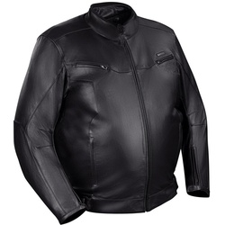 Bering Gringo Groot formaat motorfiets lederen jas, zwart, XL
