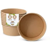 BIOZOYG Salatschale 1000 ml 50 St. Braun
