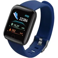 Multifunktions Smartwatch für Herren Damen Kinder mit Fitness Tracker Herzfrequenz Schrittzähler Schlafmonitor Musiksteuerung IP67 - Blau