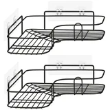 FELIXLEO Hutablage Duschablage 2x Duschablage ohne Bohren - Bad Duschregal Eckregal