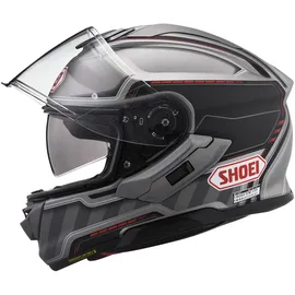 Shoei GT-Air 3 Discipline, Integralhelm - Matt Grau/Schwarz/Rot - XS