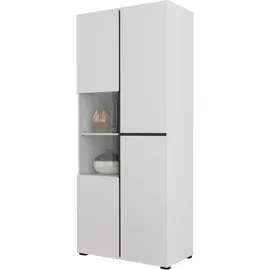 OTTO home Vitrine Cross 79,5 x 40 x 183,5 cm Weiß