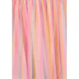 blue seven BLUE SEVEN, Mädchen, Gr. 122, N-Gr, bunt (rosa), Jersey, Obermaterial: 100% Baumwolle, bedruckt, gestreift, Basic knieumspielend, Rundhals, gewellter Abschluss, Kleider Jerseykleid