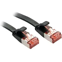 Lindy 47570 0.3m Cat.6 U/FTP Flachband-Netzwerkkabel, schwarz