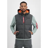 Alpha Industries »ALPHA Industries Men - Vests Hooded Puffer Vest FD" grau (greyblack) Herren