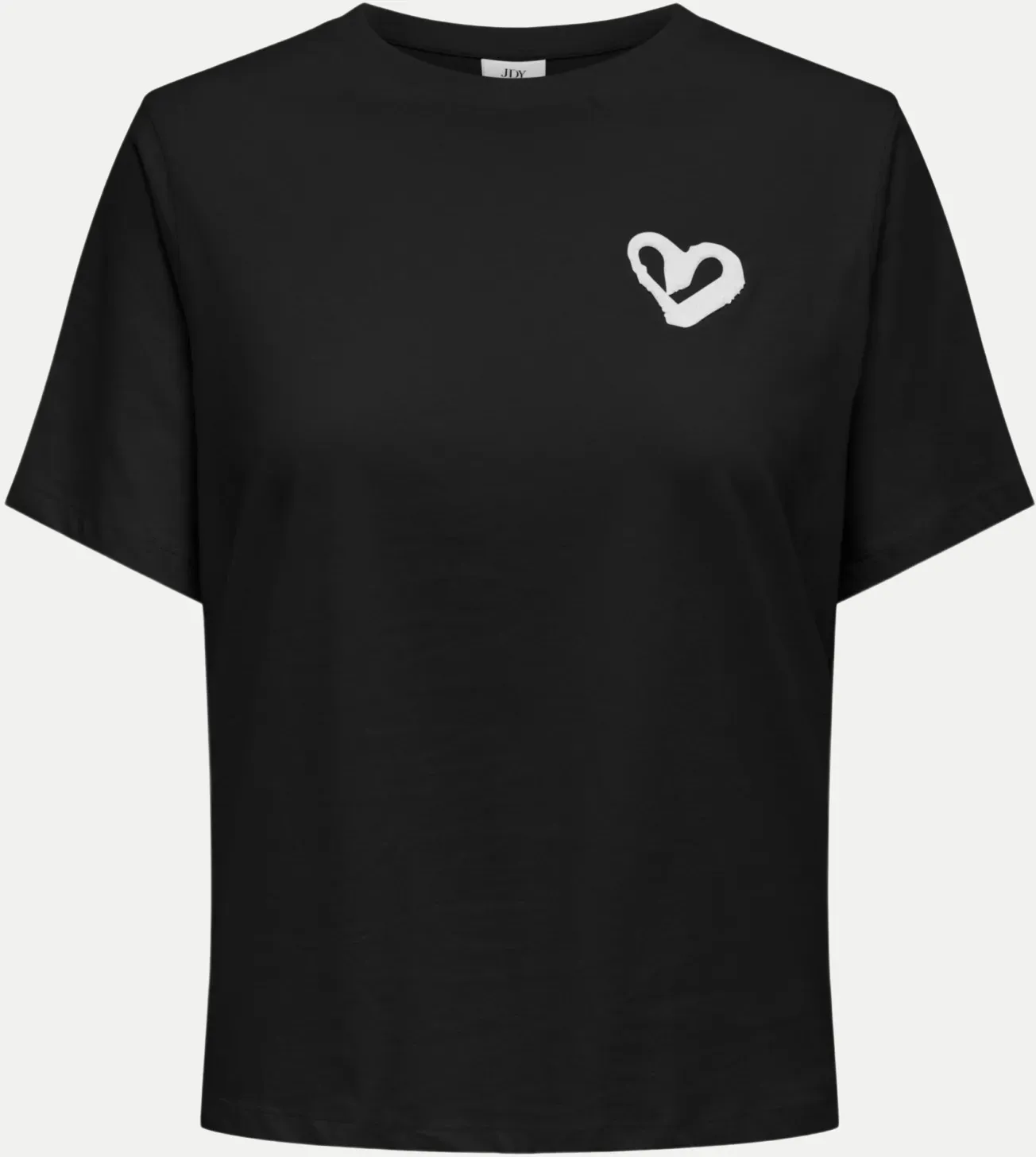 T-shirt mit Herzprint Schwarz XS
