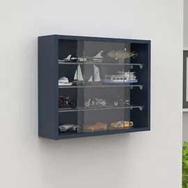 VCM Wandvitrine Drivalo, Anthrazit, H. 40 x B. 50 x T. 12 cm, hängend, Wohnzimmer, Wohnwände, Vitrinenschränke