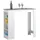 Stolkom Bartisch Mojito 115 x 103 x 50 cm Grau/Weiß