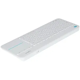 Logitech K400 Plus Wireless Touch Keyboard DE weiß