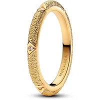 PANDORA 163322C01 Ring für Damen Struktur & Steine Goldfarben, 58/18,5