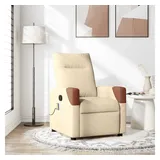 vidaXL Massagesessel 4104821 Stoff 86 x 100 x 86 cm Creme mit Fernbedienung