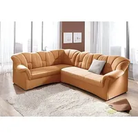 DOMO collection Ecksofa »Papenburg B/T/H: 242/190/84 cm L-Form«, wahlweise mit Bettfunktion, Langer Schenkel links oder rechts, orange