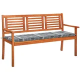 vidaXL 3-Sitzer-Gartenbank 150 x 60 x 90 cm Grau