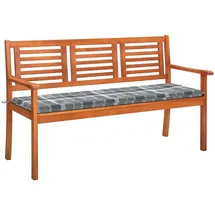vidaXL 3-Sitzer-Gartenbank 150 x 60 x 90 cm Grau