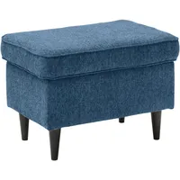 Sconto Hocker Oskar Textil 63 x 43 x 42 cm Grau
